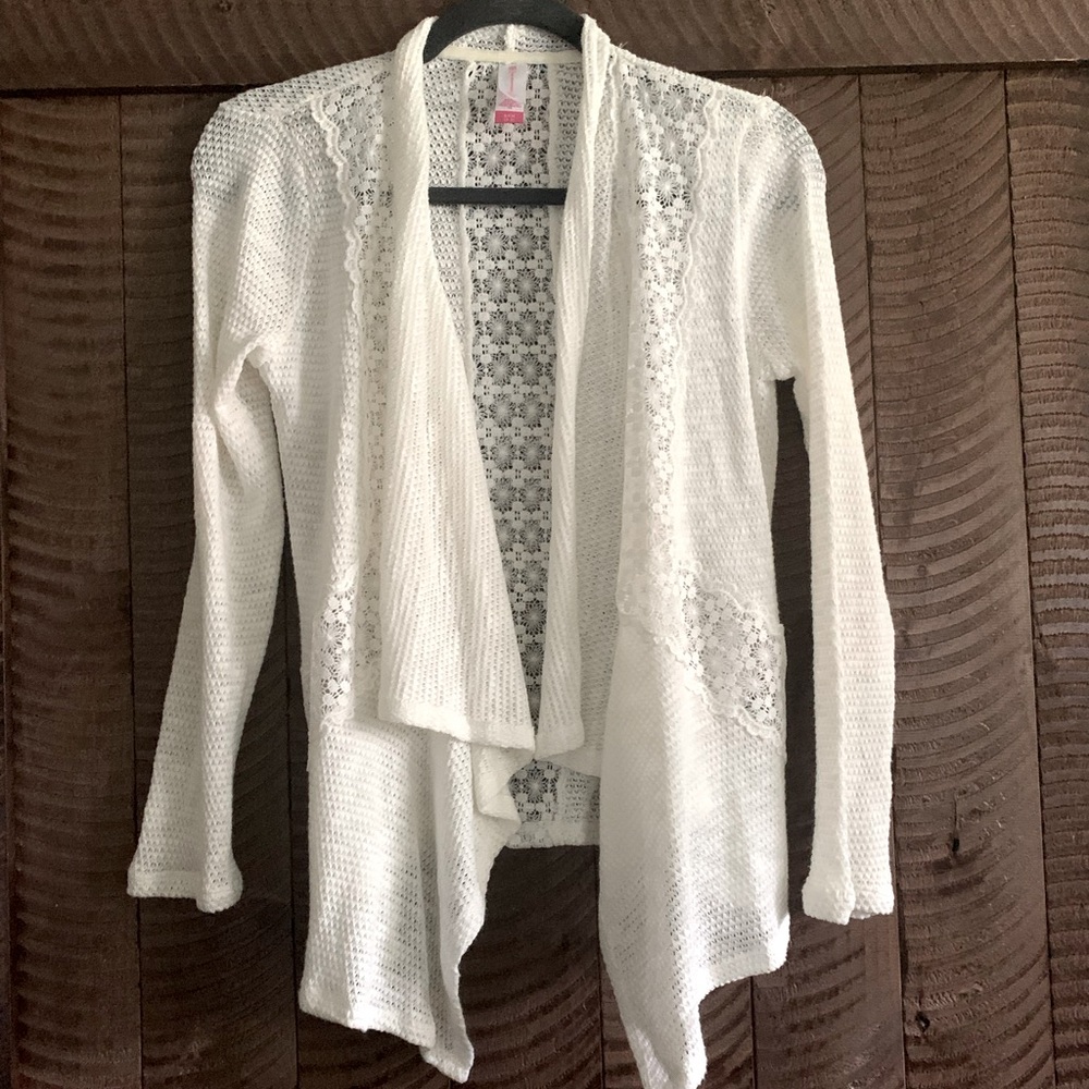 Girls No Boundaries Cream Cardigan